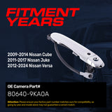 Exterior Door Handle Chrome Replacement for Nissan Cube (09-14), Juke (11-17), Versa (12-24) OE Part # 80640-9KA0A | Front Left Driver Side w/ Keyhole Cover