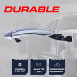 Exterior Door Handle Chrome Replacement for Nissan Maxima (2016-2024), Murano (2015-2024) OE Part # 80640-4RA0B, 80640-4RA0A | Front Right Passenger Side w/o Keyhole Cover