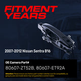 Exterior Door Handle Black Primed Replacement for Nissan Sentra B16 (2007-2012) (Smart Entry System w/ Sensor) OE Part # 80607-ZT52B, 80607-ET92A | Front Left Driver Side