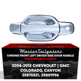 Exterior Door Handle Upgraded Chrome Metal Replacement for Chevrolet Colorado (2004-2012) / GMC Canyon (2004-2012)