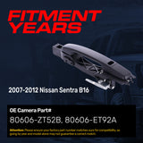 Exterior Door Handle Black Primed Replacement for Nissan Sentra B16 (2007-2012) (Smart Entry System w/o Sensor) OE Part # 80606-ZT52B, 80606-ET92A | Front Right Passenger Side w/o Keyhole