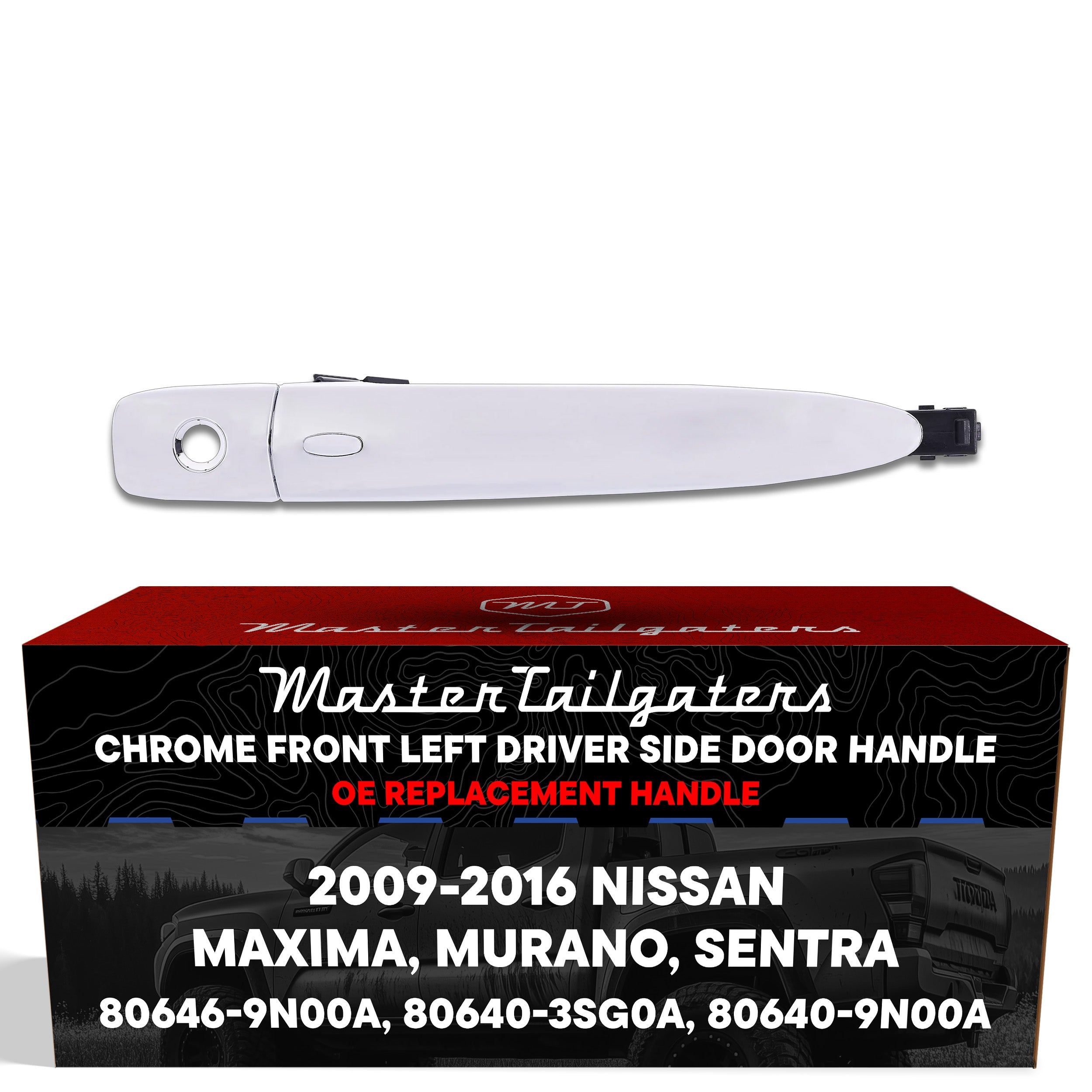 Exterior Door Handle Chrome Replacement for Nissan Maxima (09-15