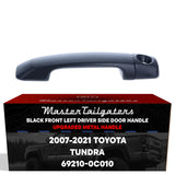 Exterior Door Handle Upgraded Black Metal Replacement for Toyota Tundra (2007-2021) OE Part # 69210-0C010 | Front LH w/ Keyhole