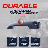 Exterior Door Handle Upgraded Black Metal Replacement for Toyota Tundra (2007-2021) OE Part # 69210-0C010 | Front LH w/ Keyhole