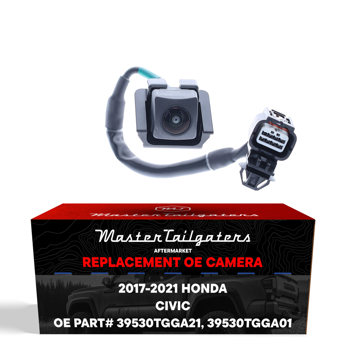 Honda Civic Hatchback (2017-2021), Civic Type R (2018-2020) OEM Replacement Backup Camera OE Part # 39530-TGG-A21, 39530-TGG-A01