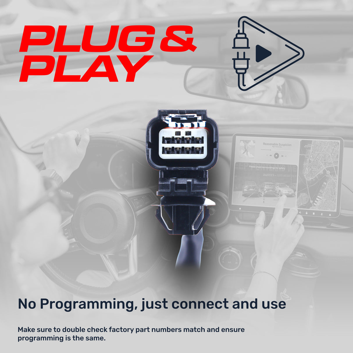 Honda Civic Hatchback (2017-2021), Civic Type R (2018-2020) OEM Replacement Backup Camera OE Part # 39530-TGG-A21, 39530-TGG-A01