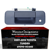 Tailgate Handle Upgraded Black Metal Replacement for Toyota Tundra (2007-2013) OE Part # 69090-0C040 | Tailgate Handle w/o Rear Camera Hole, w/ Keyhole
