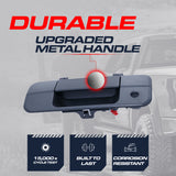 Tailgate Handle Upgraded Black Metal Replacement for Toyota Tundra (2007-2013) OE Part # 69090-0C040 | Tailgate Handle w/o Rear Camera Hole, w/ Keyhole