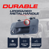 Tailgate Handle Upgraded Black Metal Replacement for Toyota Tundra (2007-2013) OE Part # 69090-0C051, 69090-0C050 | Tailgate Handle w/ Rear Camera Hole, w/ Keyhole