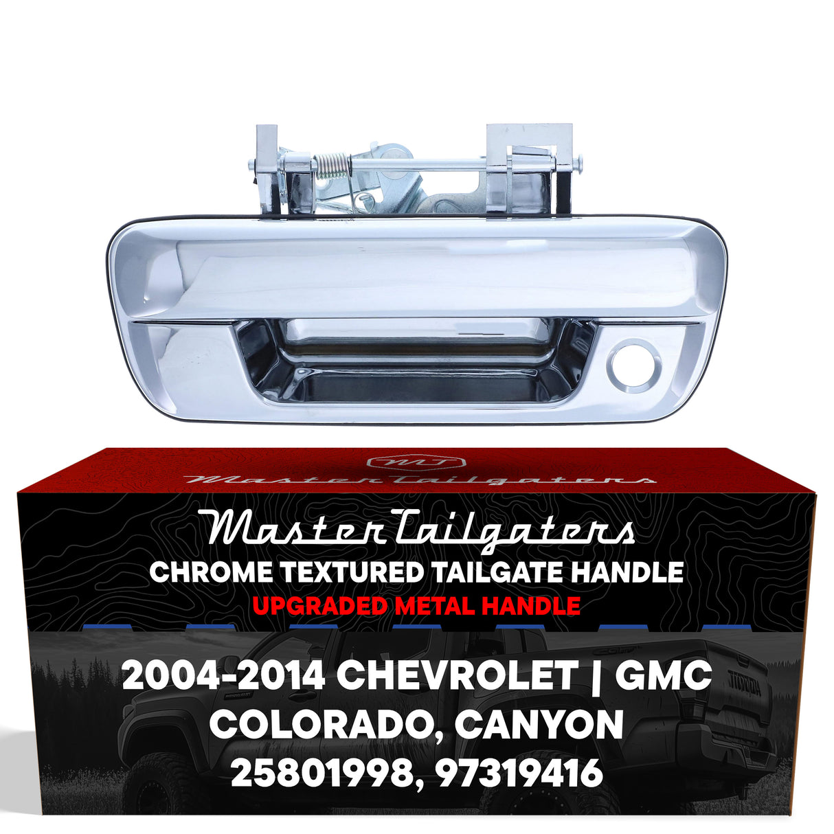 Tailgate Handle Upgraded Chrome Metal Replacement for Chevrolet Colorado (2004-2014) / GMC Canyon (2004-2014)