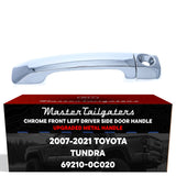 Exterior Door Handle Upgraded Chrome Metal Replacement for Toyota Tundra (2007-2021) OE Part # 69210-0C020 | Front LH w/ Keyhole