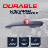 Exterior Door Handle Upgraded Black Metal Replacement for Toyota 4Runner 03-09, Avalon 05-12, Camry 07-11, Tacoma 05-15 / Lexus GX 470 03-09, RX350 07-09 OE Part# 69211-AE010 | Rear RH=LH w/o Keyhole