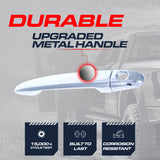 Exterior Door Handle Upgraded Chrome Metal Replacement for Toyota 4Runner 03-09, Avalon 05-12, Camry 07-11, Tacoma 05-15 / Lexus GX 470 03-09, RX350 07-09 OE Part# 69210-58010 | Front RH=LH w/Keyhole
