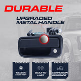 Exterior Door Handle Upgraded Black Metal Replacement for Toyota Tacoma (1995-2004) OE Part # 69220-35020 | Front LH w/ Keyhole