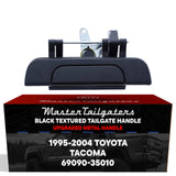 Tailgate Handle Upgraded Black Metal Replacement for Toyota Tacoma (1995-2004) OE Part # 69090-35010 | Tailgate Handle w/o Keyhole