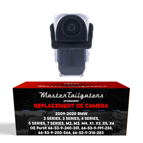 BMW 2/3/4/5/7 Series (2009-2020), M2/M3/M4 (2015-2018), X1/X3/X5/X6 (2010-2015) OEM Replacement Backup Camera OE Part # 66539191224, 66539200566, 66539216283, 66539240351 - Master Tailgaters