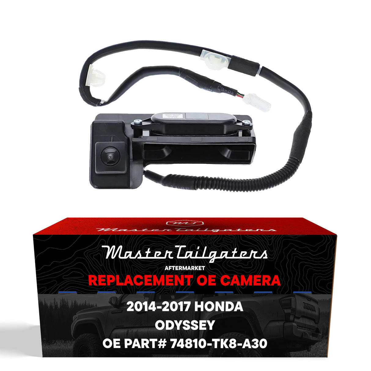 Honda Odyssey [Manual Liftgate] (2014-2017), Odyssey [Power Liftgate] w/o Navigation System (2014-2017) OEM Replacement Backup Camera OE Part # 74810-TK8-A30