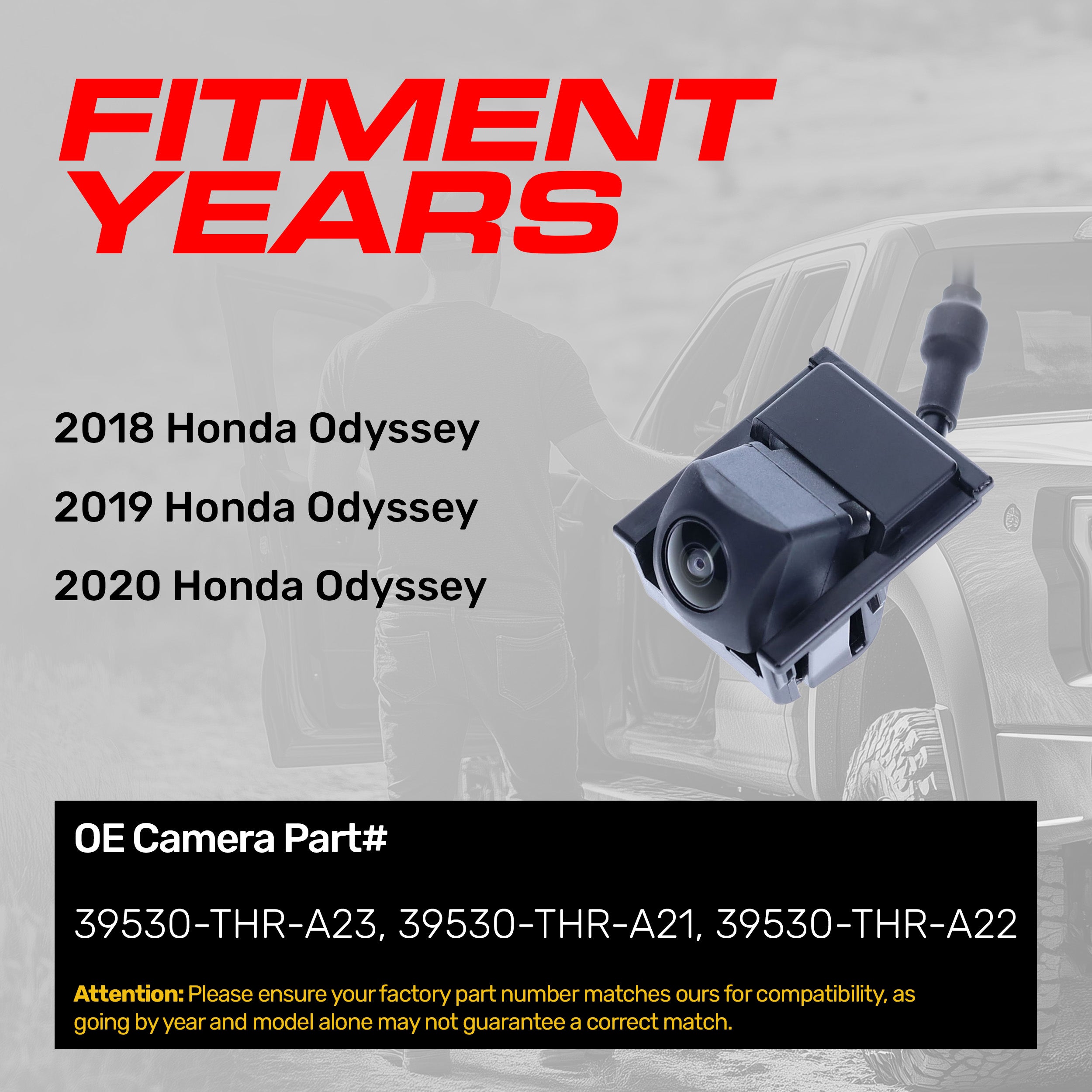 Honda Odyssey (2018-2020) OEM Replacement Backup Camera OE Part