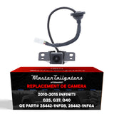 Infiniti G25 (2011-2012), G37 Sedan (2010-2013), Q40 (2015) OEM Replacement Backup Camera OE Part # 28442-1NF0B, 28442-1NF0A