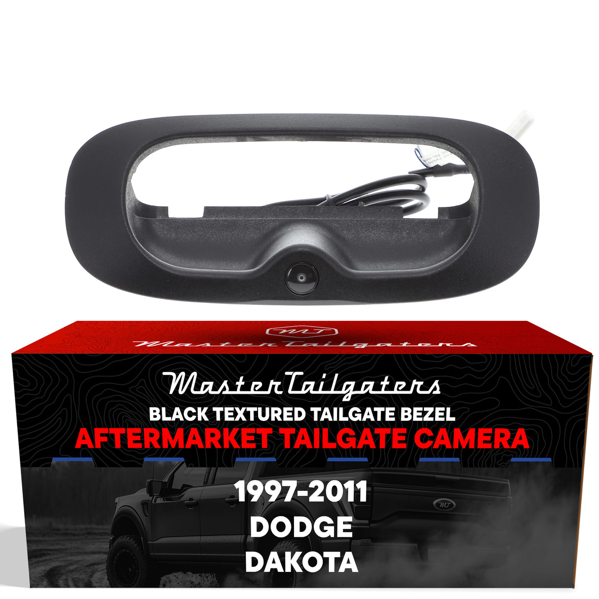 Dodge Dakota (1997-2011) Black Replacement Tailgate Bezel with Backup Camera - Master Tailgaters