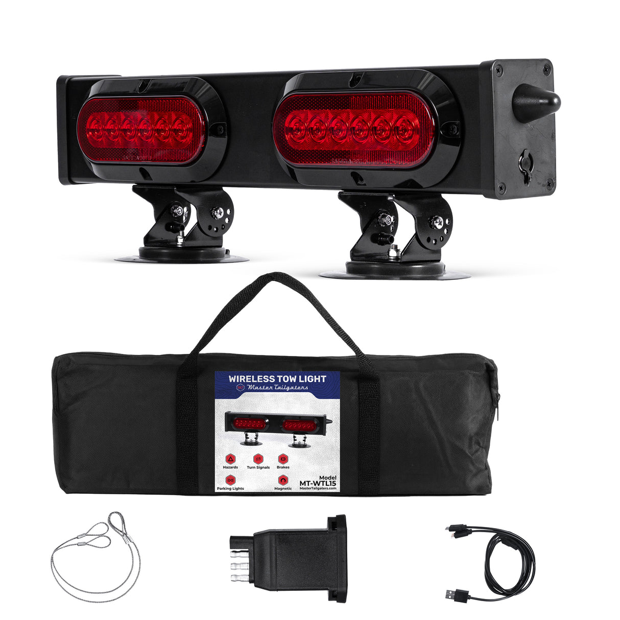 wireless tow light with packaging and accessories