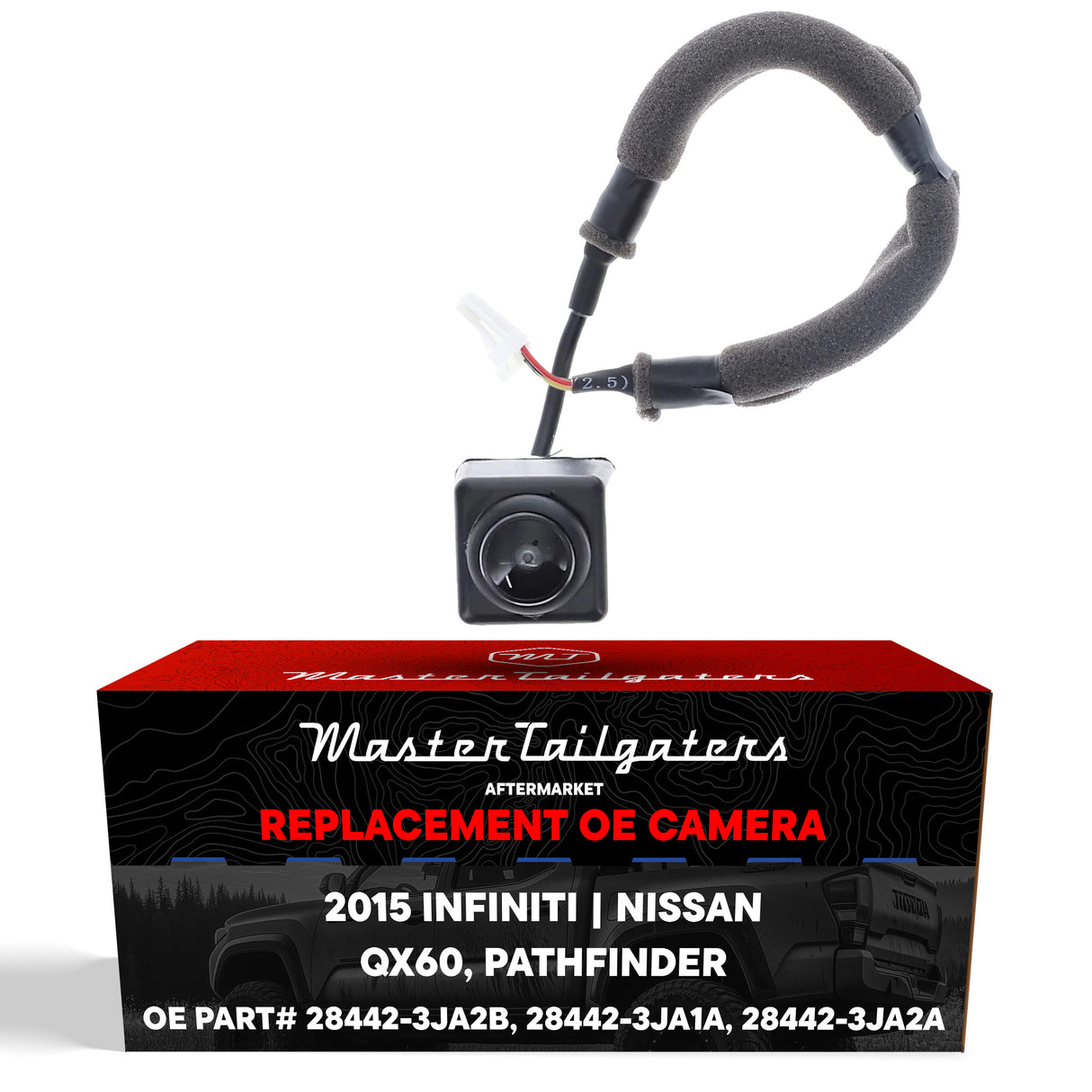 Infiniti QX60 (2015) w/o Navigation System, Nissan Pathfinder (2015) w/o AVM OEM Replacement Backup Camera OE Part # 28442-3JA1A, 28442-3JA2A