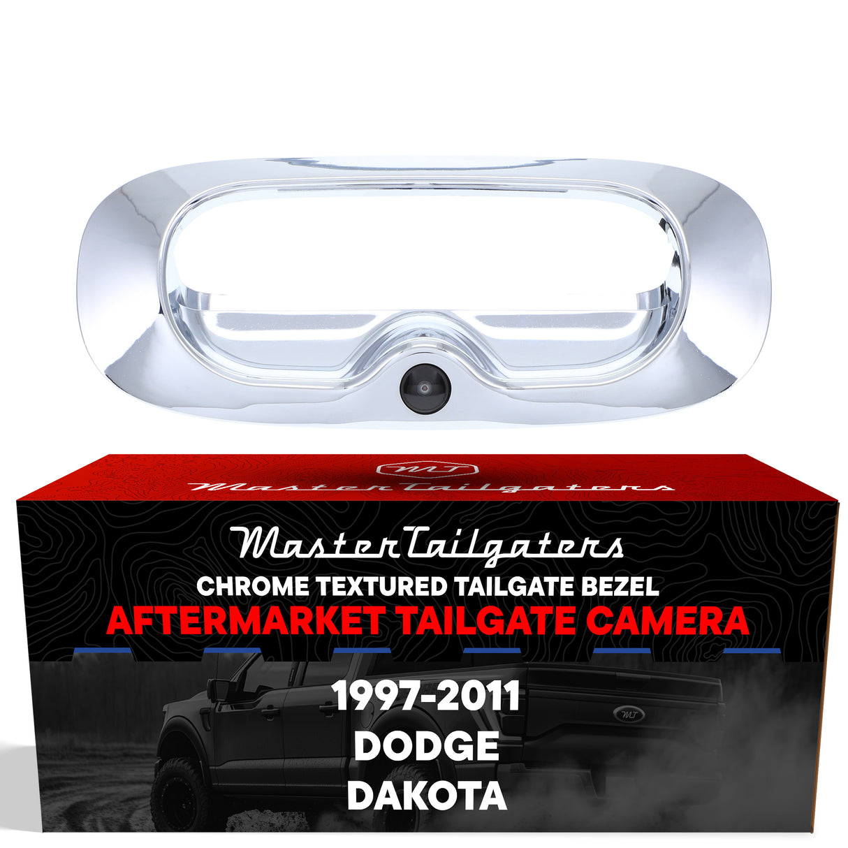 Dodge Dakota (1997-2011) Chrome Replacement Tailgate Bezel with Backup Camera