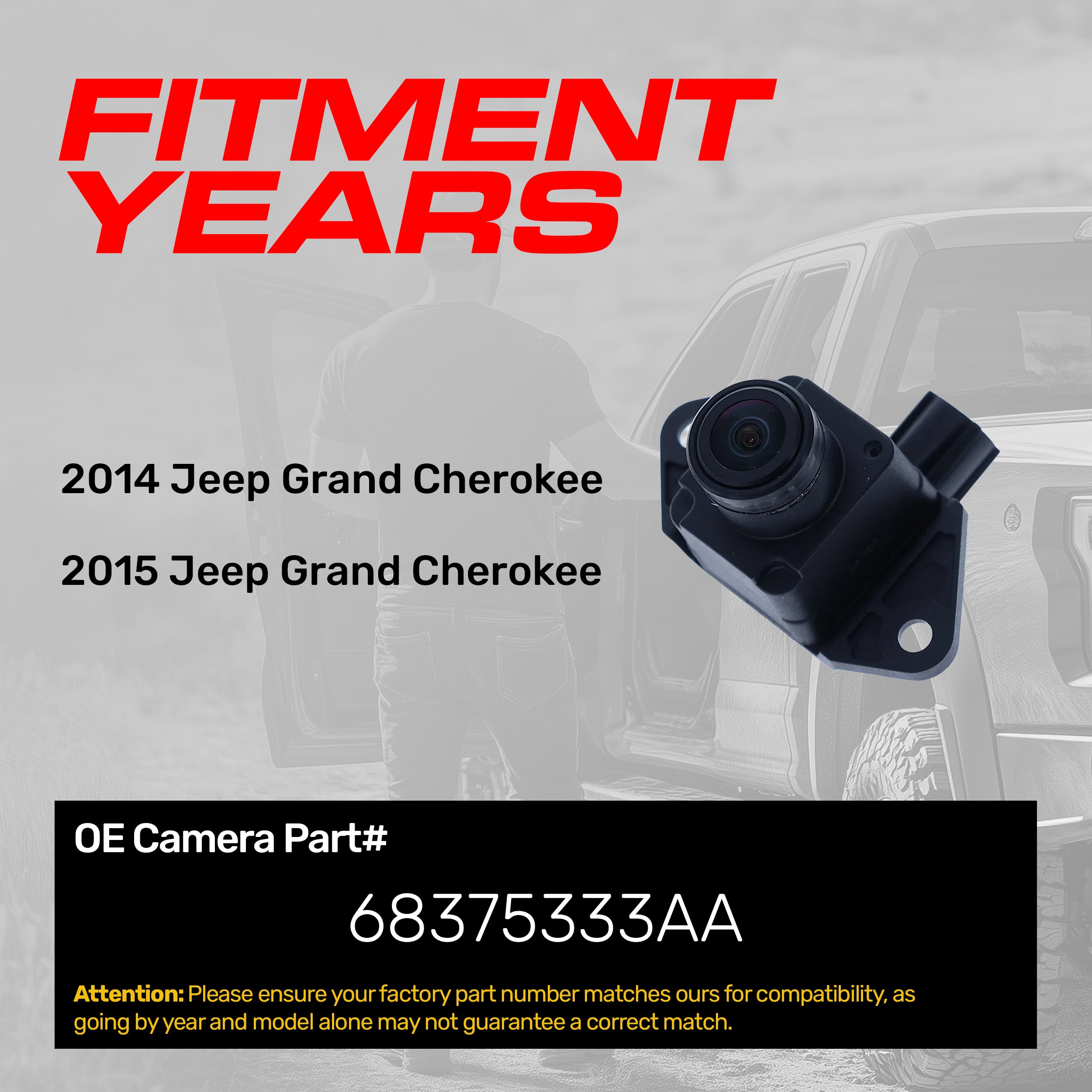 Jeep Grand Cherokee (2014-2015) OEM Replacement Backup Camera OE