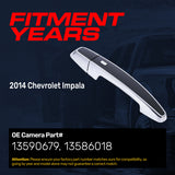 Chevrolet Impala (2014) [LTZ Model, 4 Pin] Black/Chrome Replacement Exterior Door Handle | Front Right Passenger Side w/o Keyhole