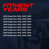 Dodge Ram (2002-2009) Black Metal Replacement Tailgate Handle with Backup Camera