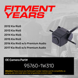 Kia Rio5 (2012-2015), Rio5 w/o Premium Audio (2016-2017) OEM Replacement Backup Camera OE Part # 95760-1W310