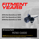Kia Sorento w/ AVM (2016-2018) OEM Replacement Backup Camera OE Part # 95760-C6500