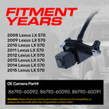 Lexus LX 570 (2008-2015) OEM Replacement Backup Camera OE Part # 86790-60090, 86790-60091, 86790-60092 - Master Tailgaters