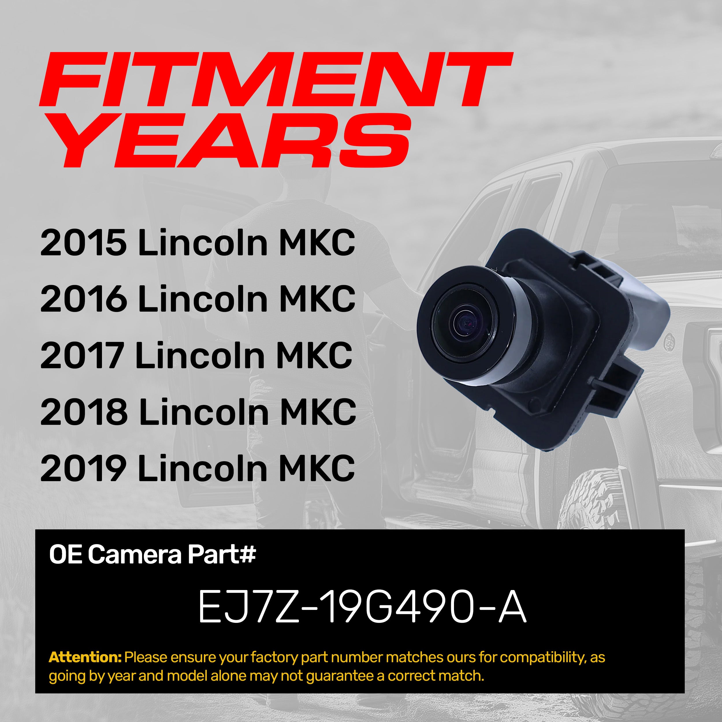Lincoln MKC (2015-2019) OEM Replacement Backup Camera OE Part