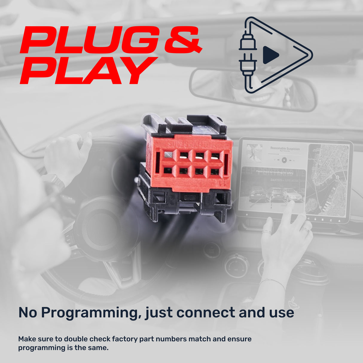 Chrysler 300 Sedan / Dodge Charger (2011-2014) OEM Replacement Backup Camera OE Part # 56054058AD, 56054058AE, 56054058AF, 56054058AG, 56054058AH