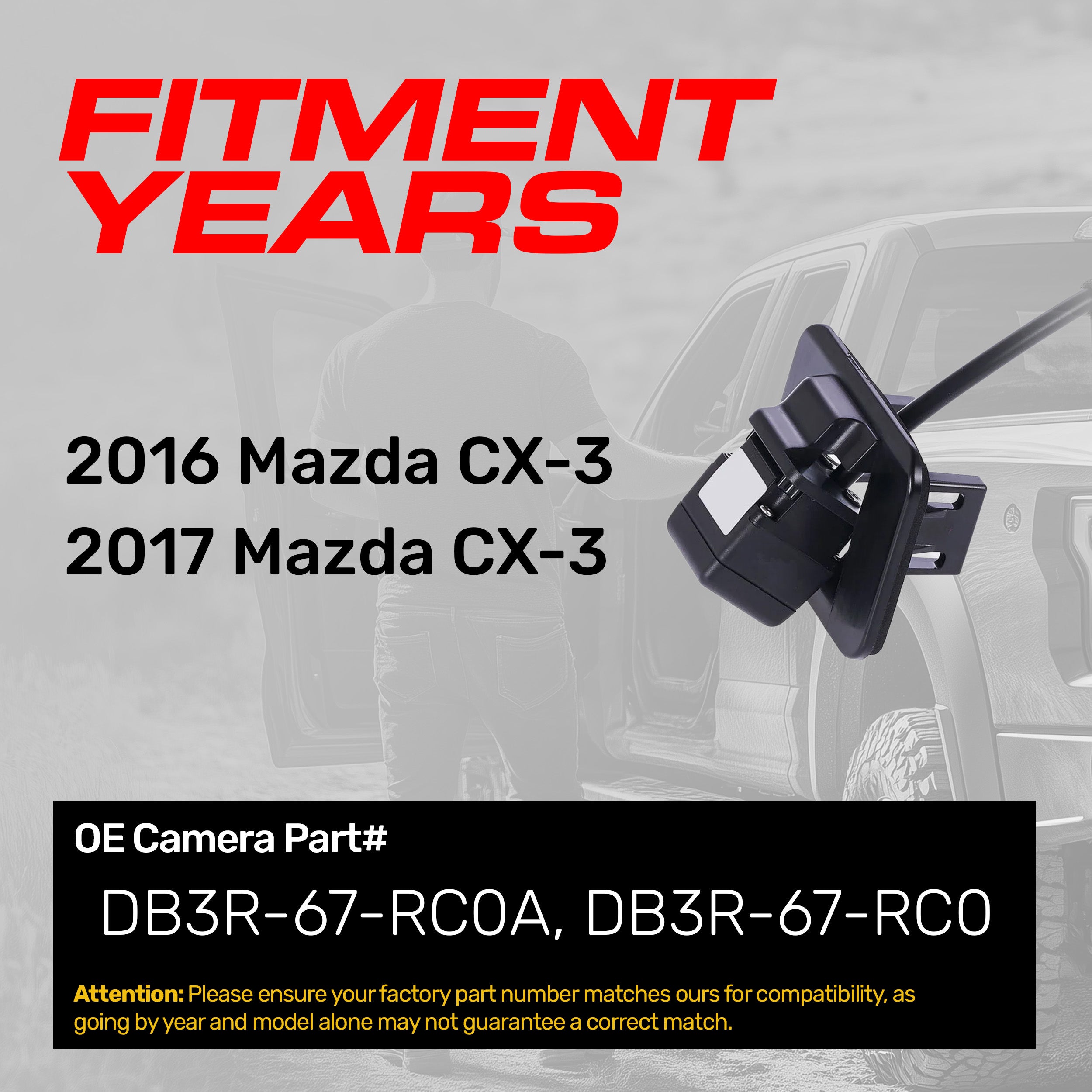 Mazda CX-3 (2016-2017) OEM Replacement Backup Camera OE Part