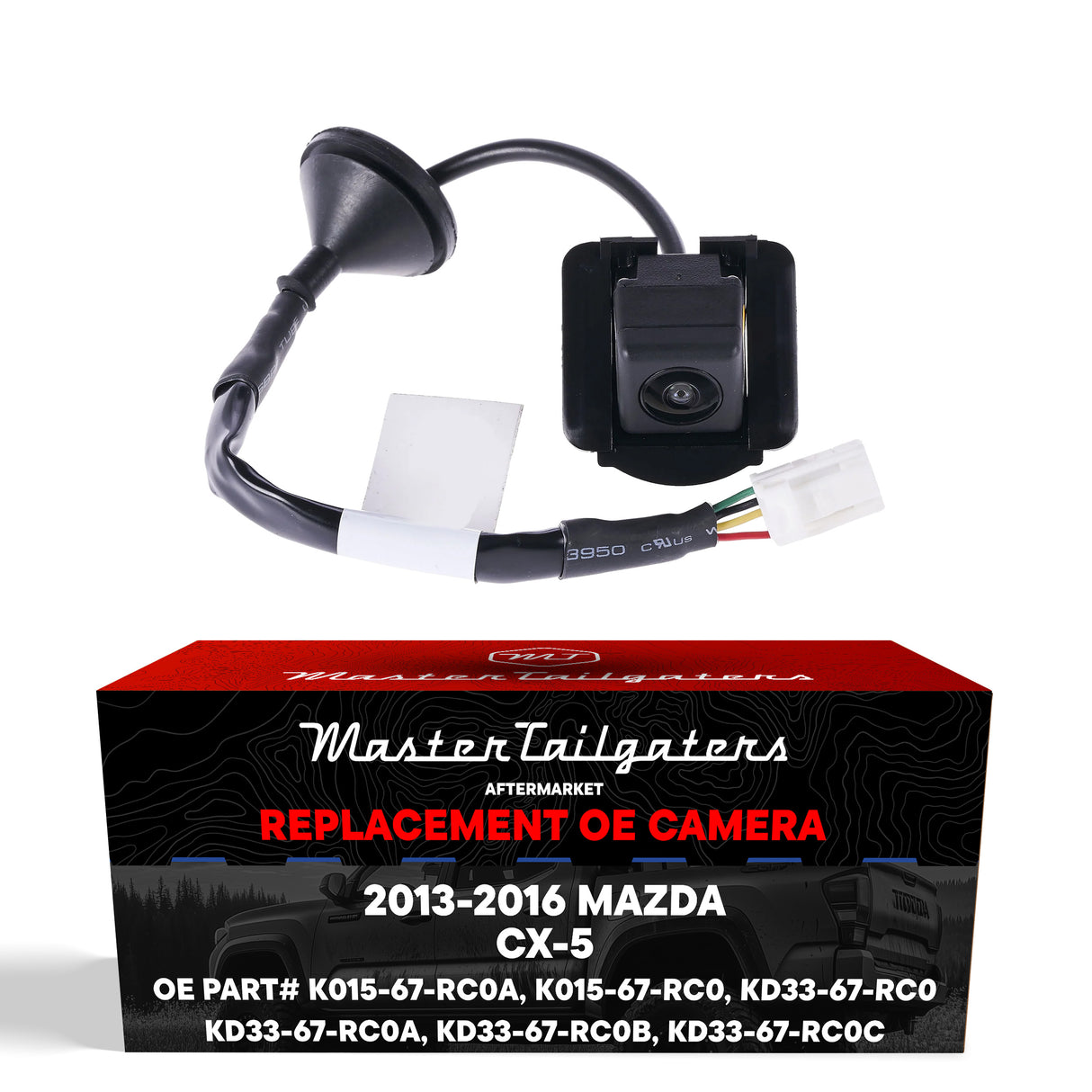 Mazda CX-5 (2013-2016) OEM Replacement Backup Camera OE Part # K015-67-RC0, K015-67-RC0A, KD33-67-RC0, KD33-67-RC0A, KD33-67-RC0B, KD33-67-RC0C