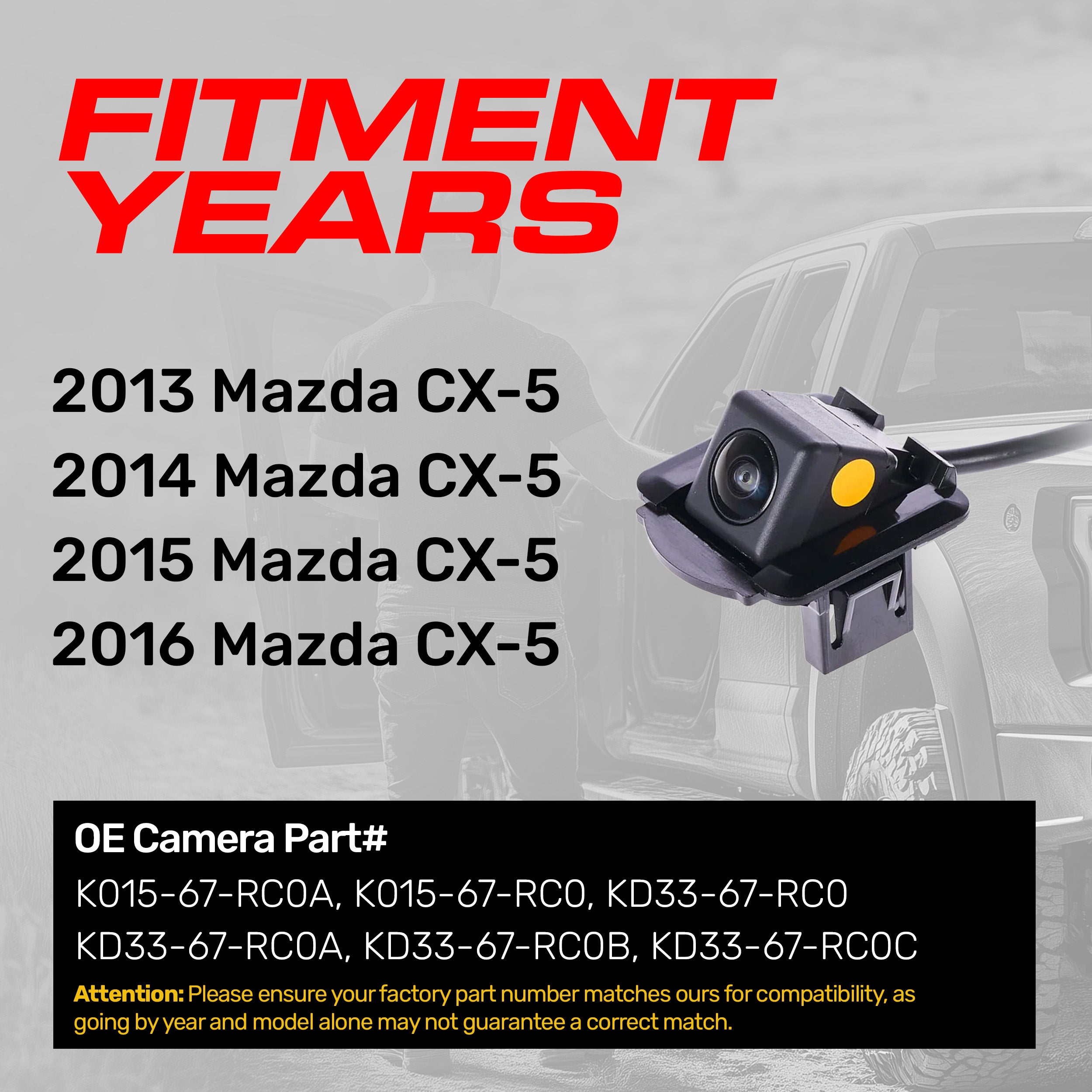 Mazda CX-5 (2013-2016) OEM Replacement Backup Camera OE Part