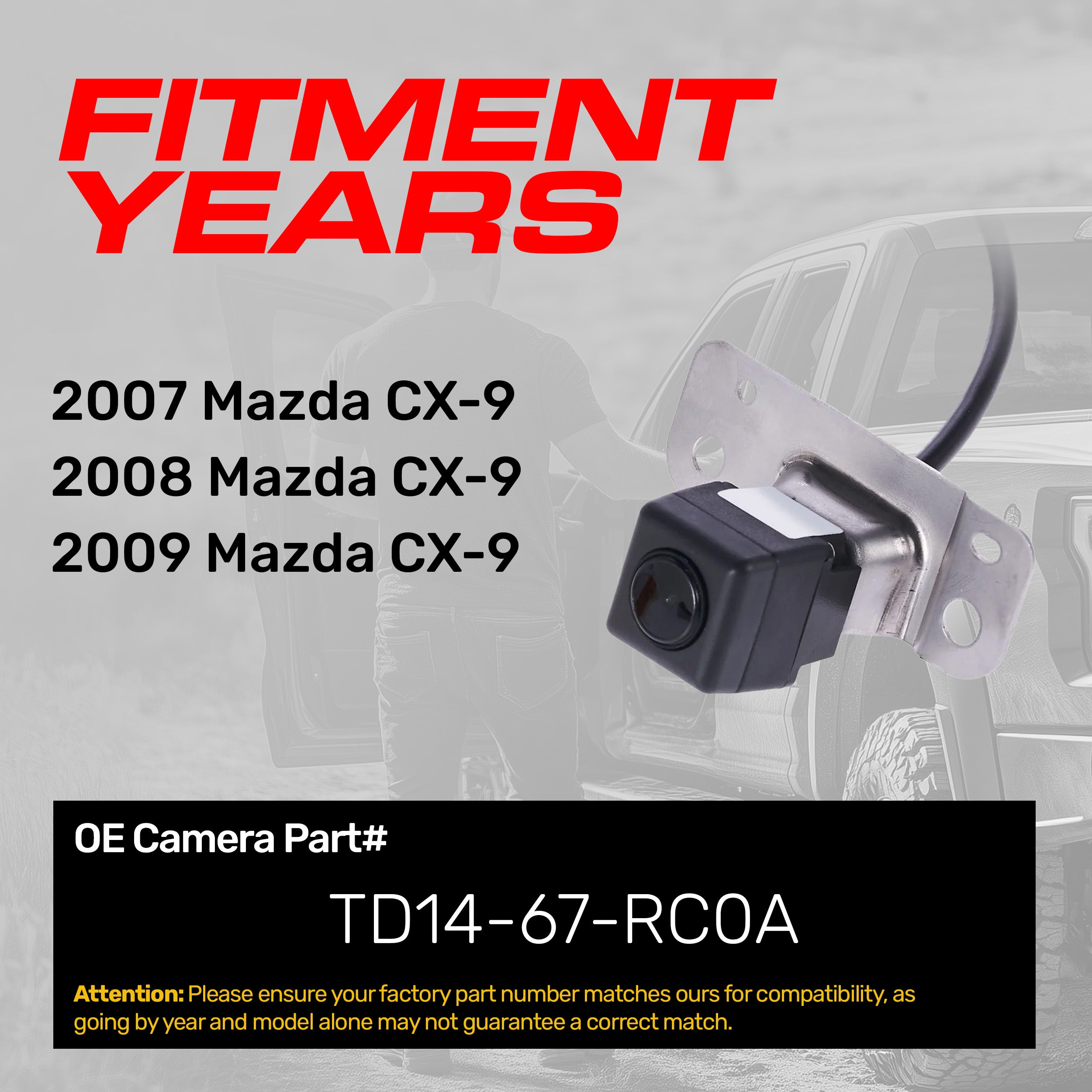 Mazda CX-9 (2007-2009) OEM Replacement Backup Camera OE Part