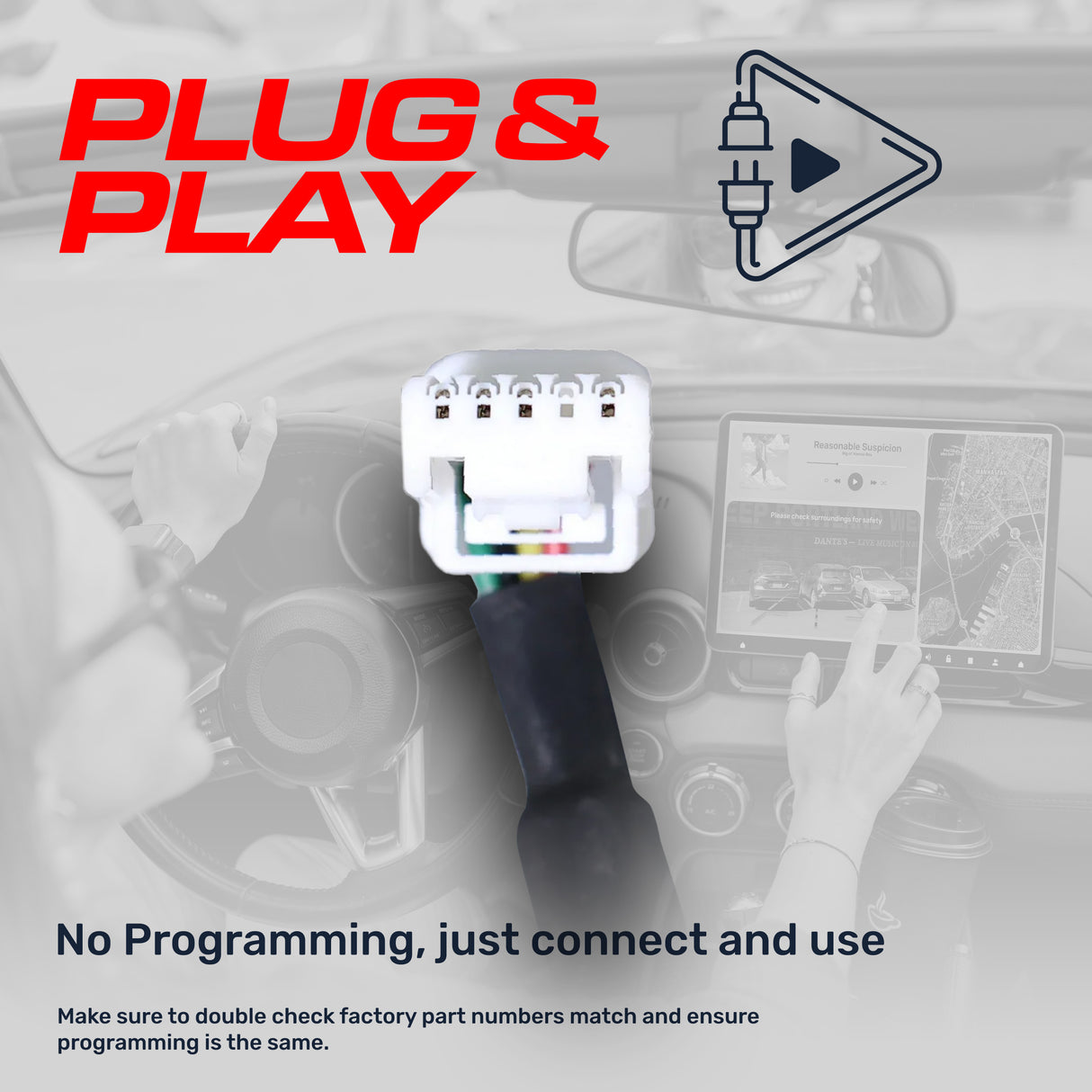 Mazda CX-9 (2012-2015) OEM Replacement Backup Camera OE Part # TK21-67-RC0, TK21-67-RC0A, TK21-67-RC0B, TK21-67-RC0C