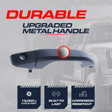 Exterior Door Handle Upgraded Black Metal Replacement for Chevrolet Colorado (2015-2022), Silverado (2014-2019) / Cadillac Escalade (2015) / GMC Canyon (2015), Sierra (2014-2019)