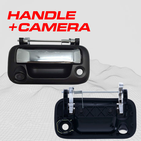 Ford F150 F250 F350 F450 F550 (2005-2016) Black/Chrome Replacement Tailgate Handle with Backup Camera - Master Tailgaters