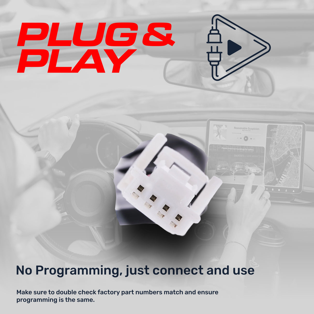 Nissan Juke (2011-2014) OEM Replacement Backup Camera OE Part # 28442-1KA0A, 28442-1KA0B