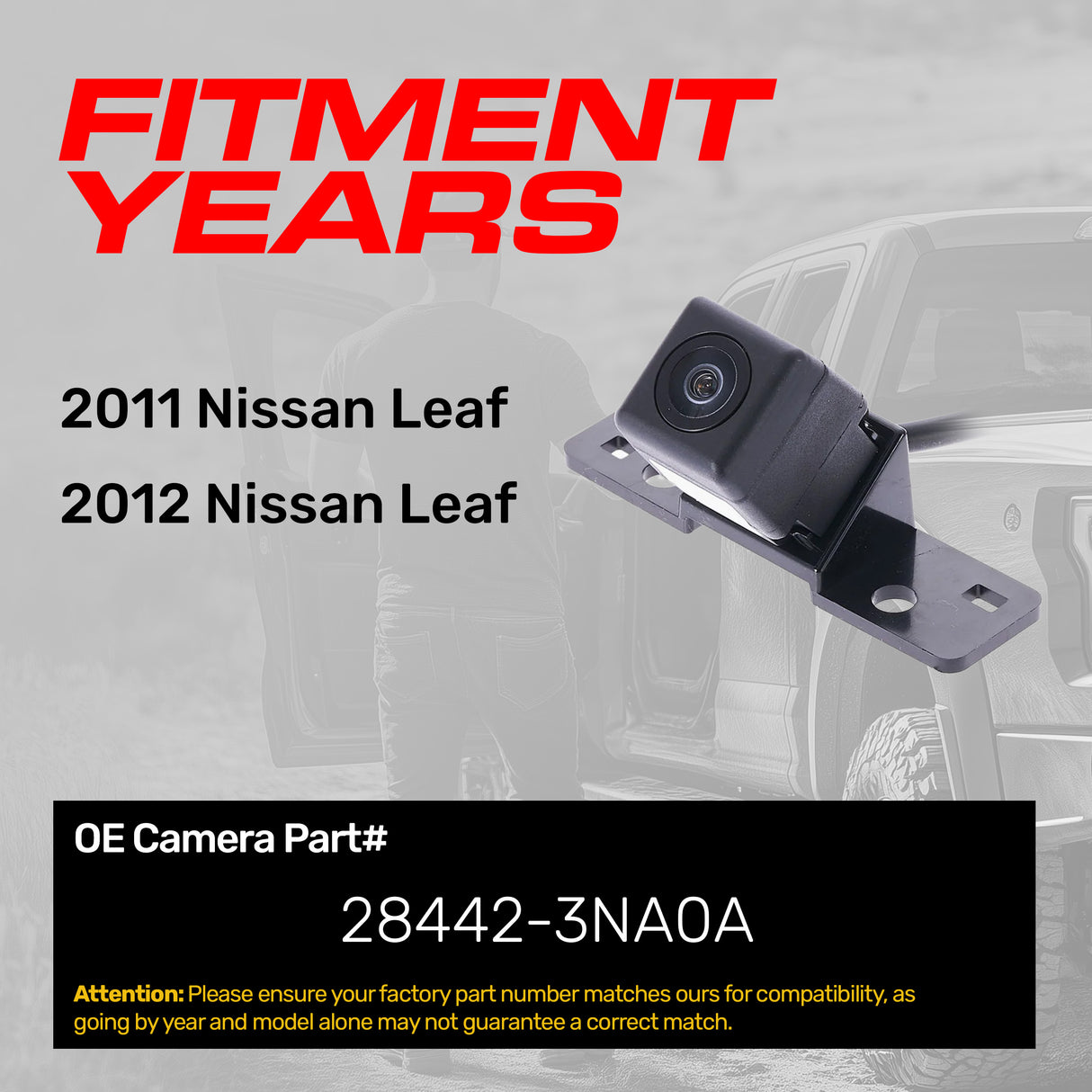 Nissan Leaf (2011-2012) OEM Replacement Backup Camera OE Part # 28442-3NA0A