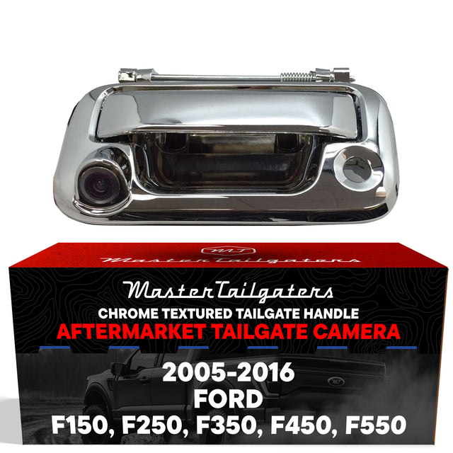 Ford F150 F250 F350 F450 F550 (2005-2016) Chrome Replacement Tailgate Handle with Backup Camera - Master Tailgaters