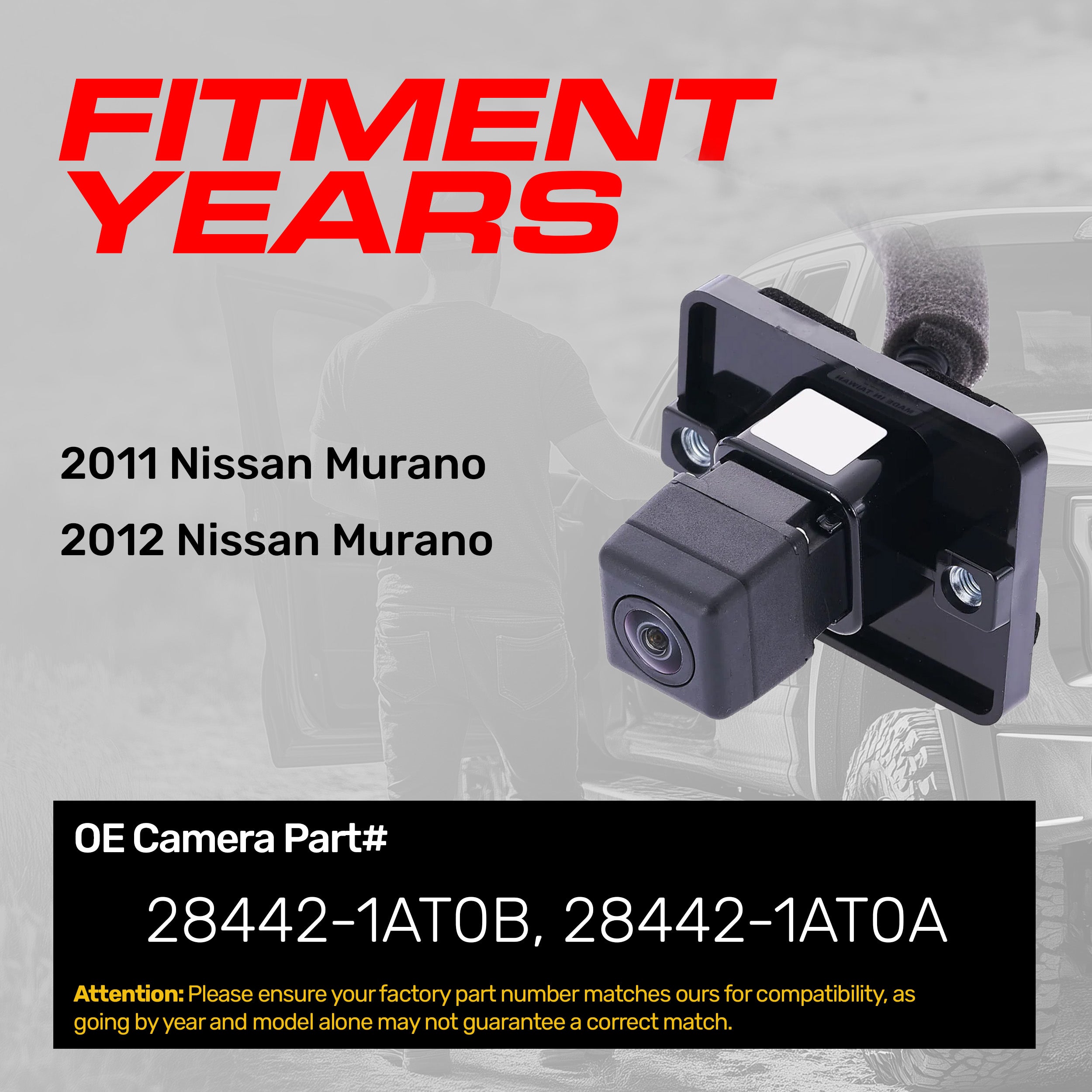 Nissan Murano (2011-2012) OEM Replacement Backup Camera OE Part