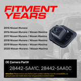 Nissan Murano (2015-2018), Maxima (2016-2018) w/o AVM OEM Replacement Backup Camera OE Part # 28442-5AA0C, 28442-5AA1C - Master Tailgaters