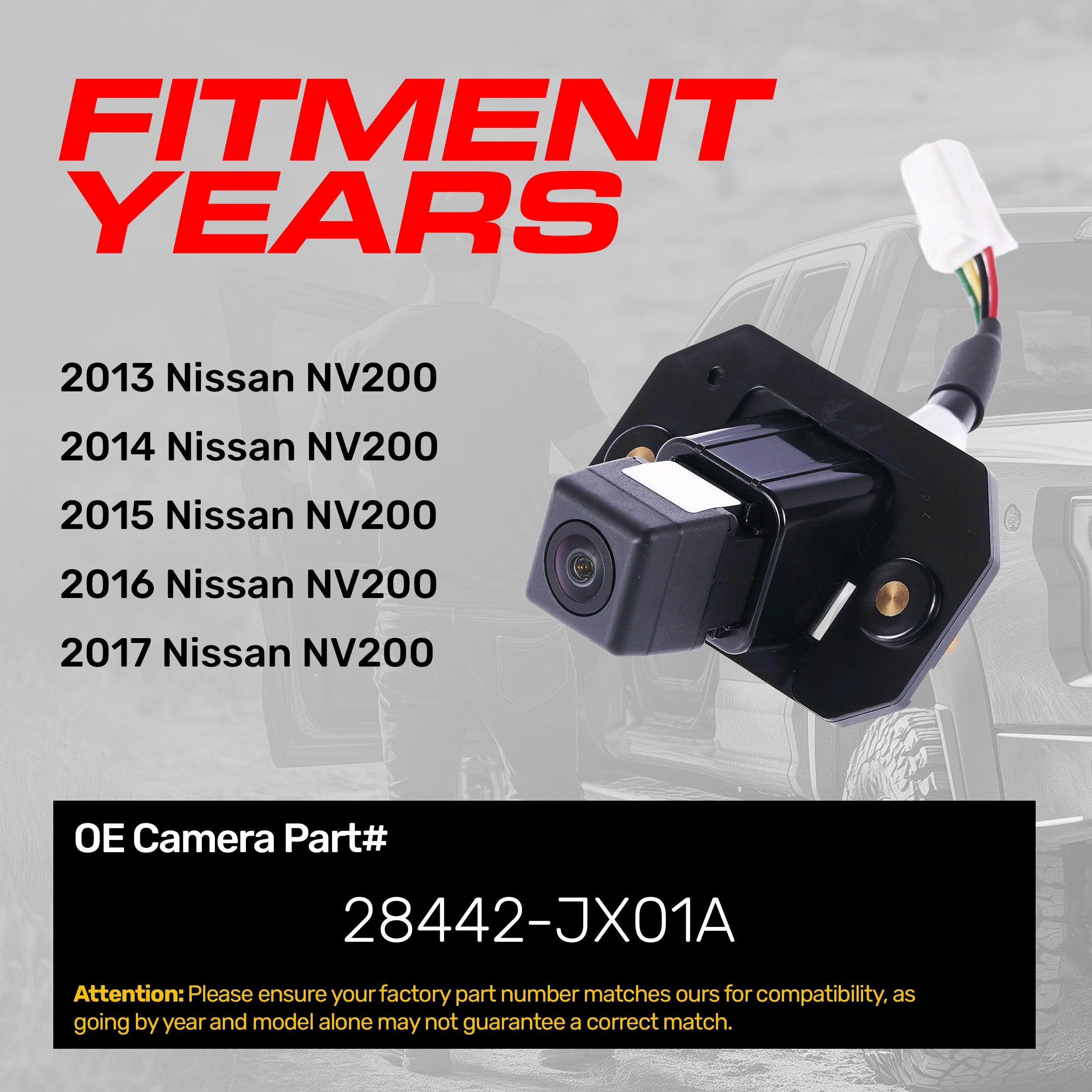 Nissan NV200 (2013-2017) OEM Replacement Backup Camera OE Part