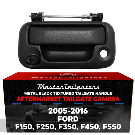 Ford F150, F250, F350, F450, F550 (2005-2016) Black Metal Replacement Tailgate Handle with Backup Camera - Master Tailgaters
