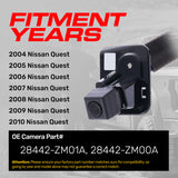 Nissan Quest (2004-2010) OEM Replacement Backup Camera OE Part # 28442-ZM00A, 28442-ZM01A - Master Tailgaters